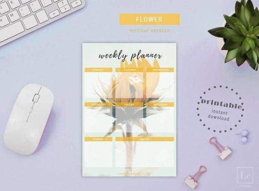 Flower Weekly Planner