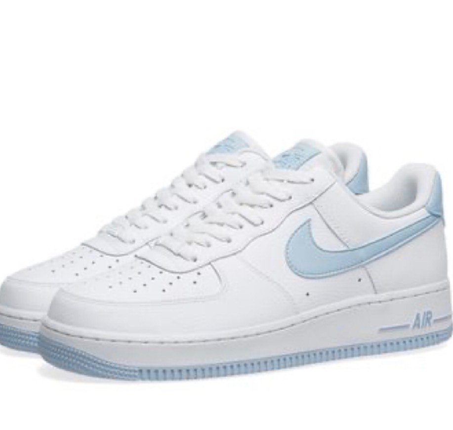 Moda White and blue nike