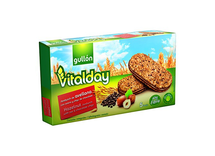 Social Gullón Vitalday Sandwich Avellana Galleta Desayuno y Merienda - Paquete de 5