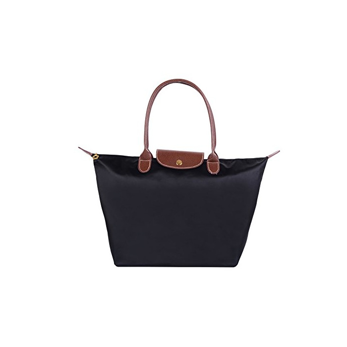 Fashion Fletion - Bolso de tela para mujer negro M