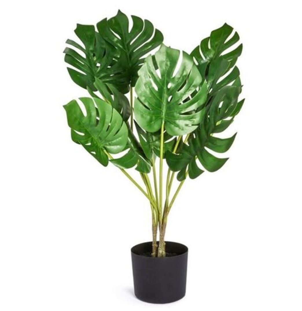 Social Planta artificial de hojas con macetero negro | Menaje | Moda hogar