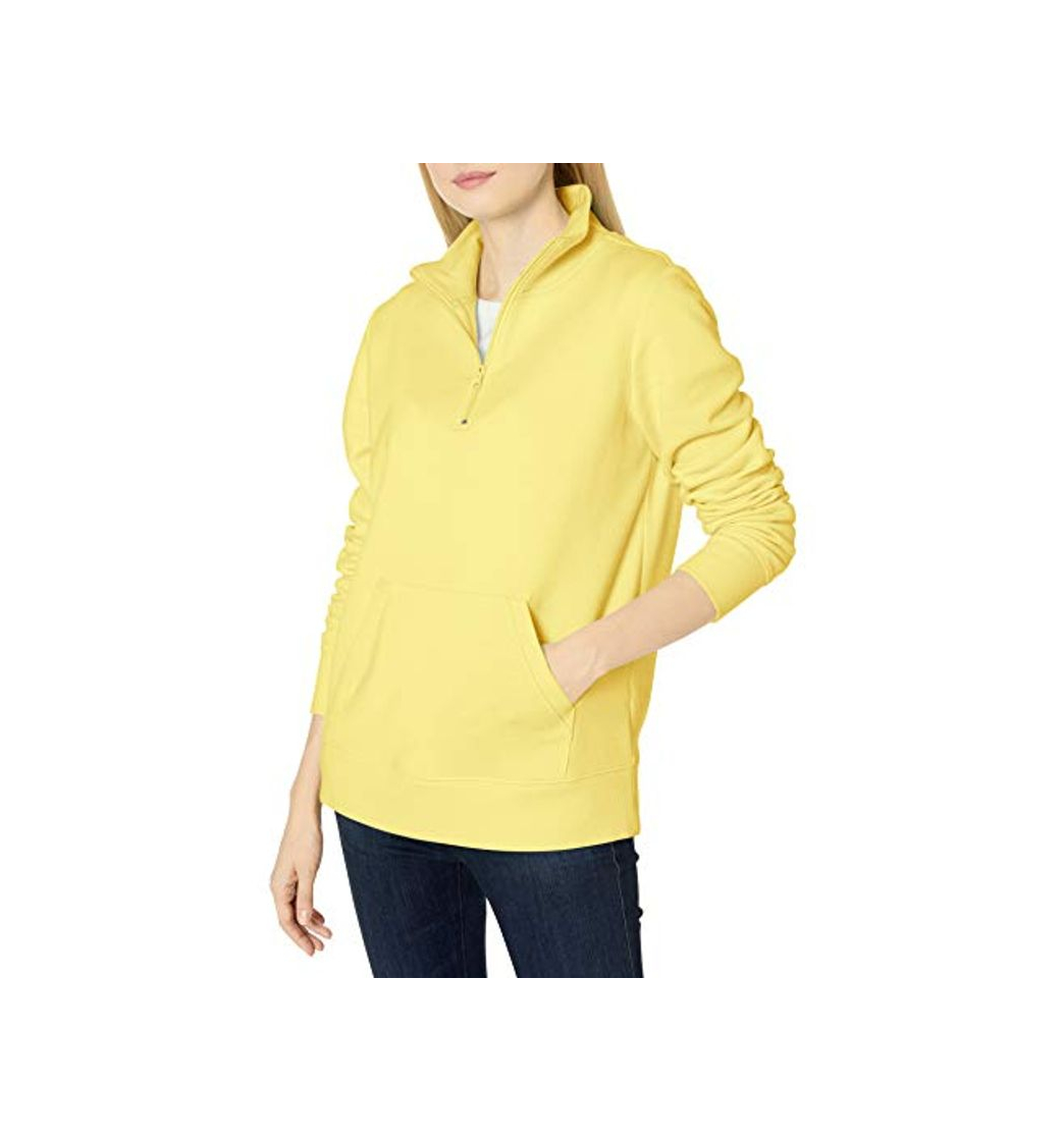 Fashion Amazon Essentials Long-Sleeve Lightweight French Terry Fleece Quarter-Zip Top Outerwear-Jackets, Amarillo Claro,