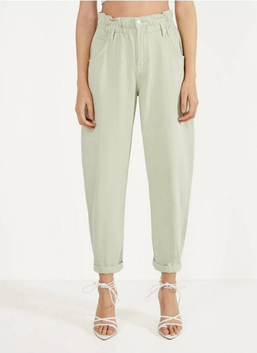 Social Calças slouchy com cintura elástica

