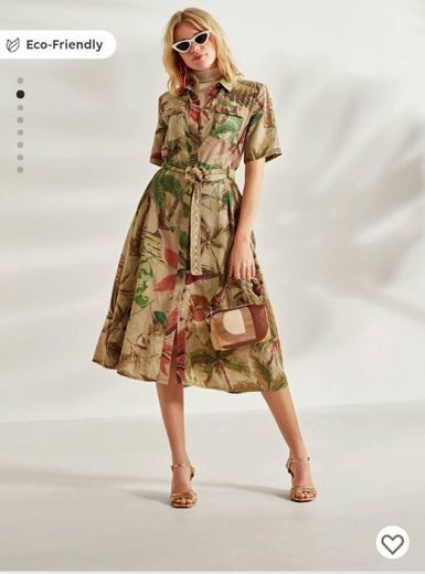 Product Vestido Safari em Tencel™ com camuflado floral


