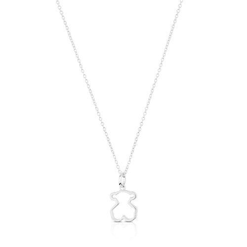 TOUS Galaxy - Collar y Colgante con Silueta de Oso, Plata de