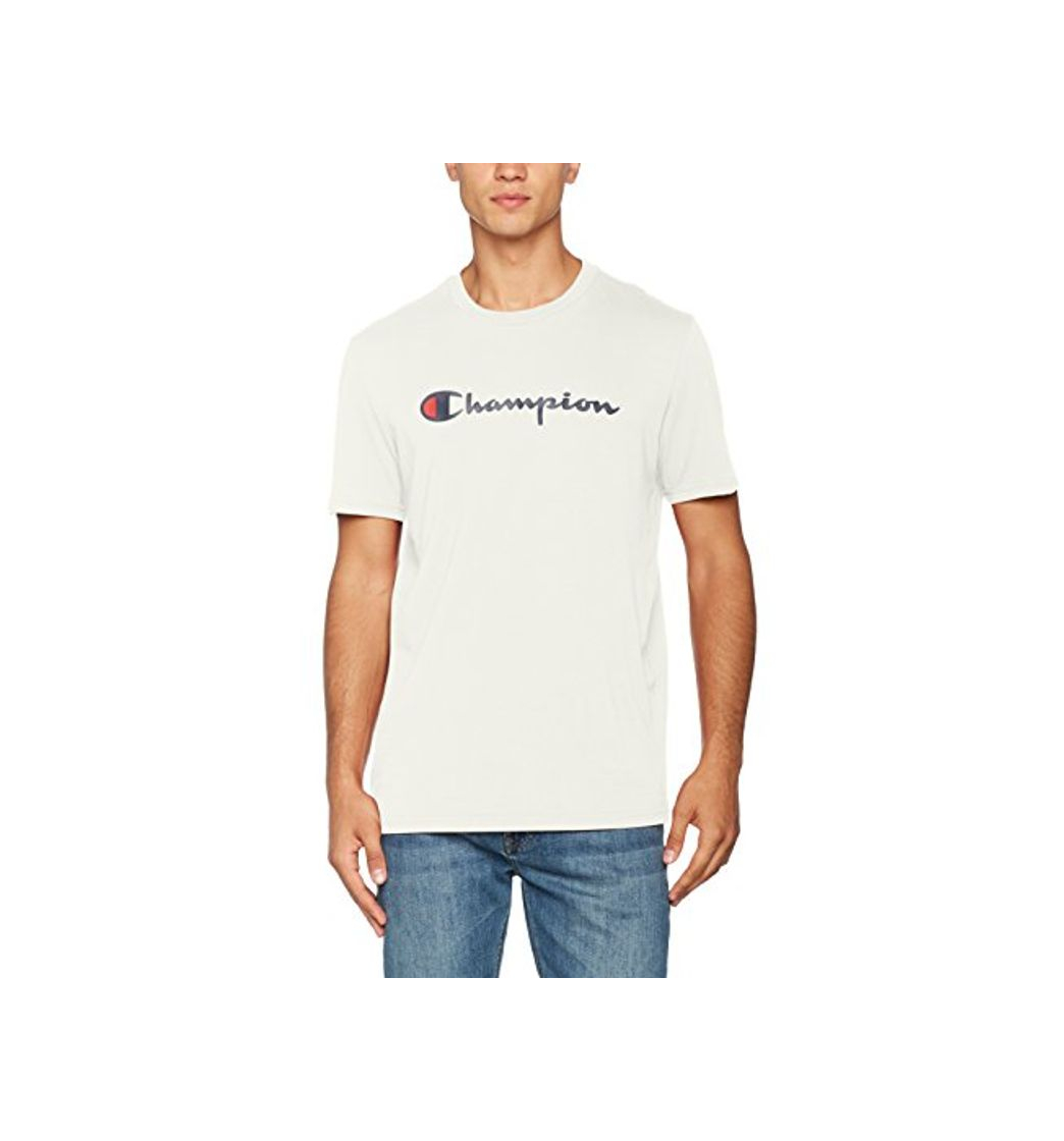 Fashion Champion Classic Logo para Hombre Camiseta, Blanco