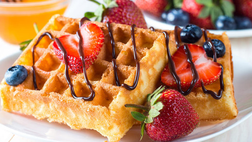 Waffles deliciosos 🍓