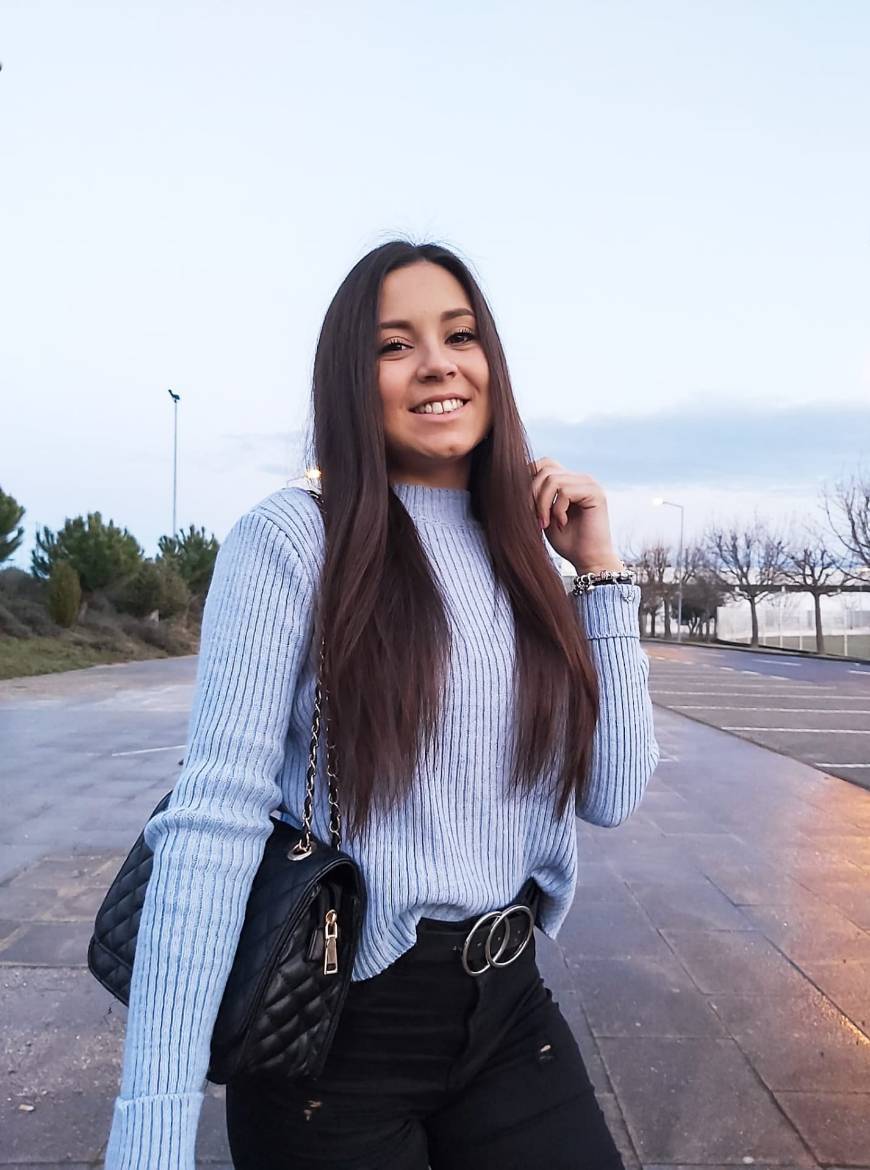 Social Camisola Malha Azul