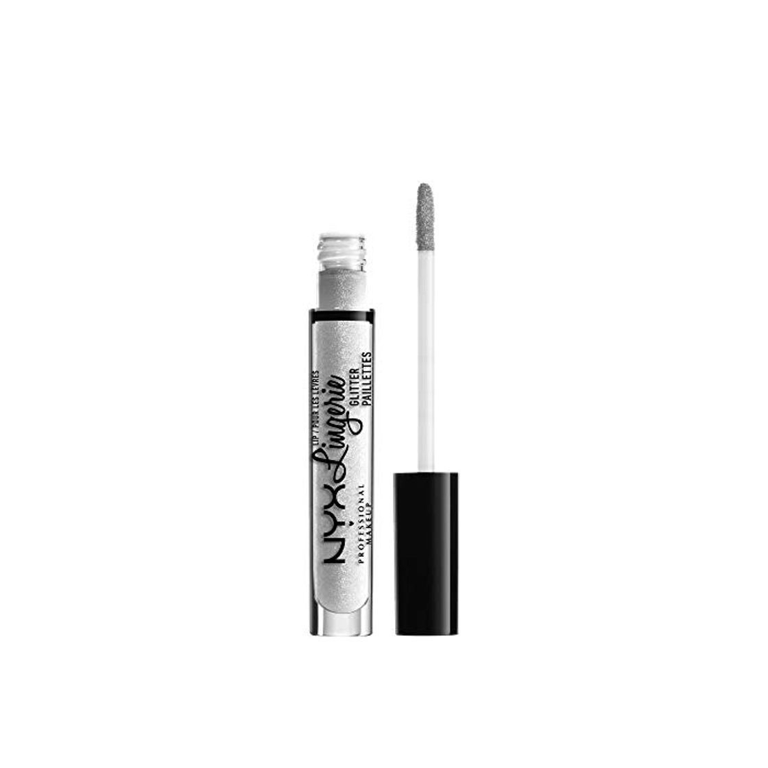 Social NYX PROFESSIONAL MAKEUP pintalabios líquido brillante Lip Lingerie Glitter Tono 1 Clear
