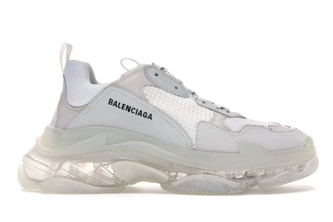 Social Balenciaga Triple S Clear Sole White