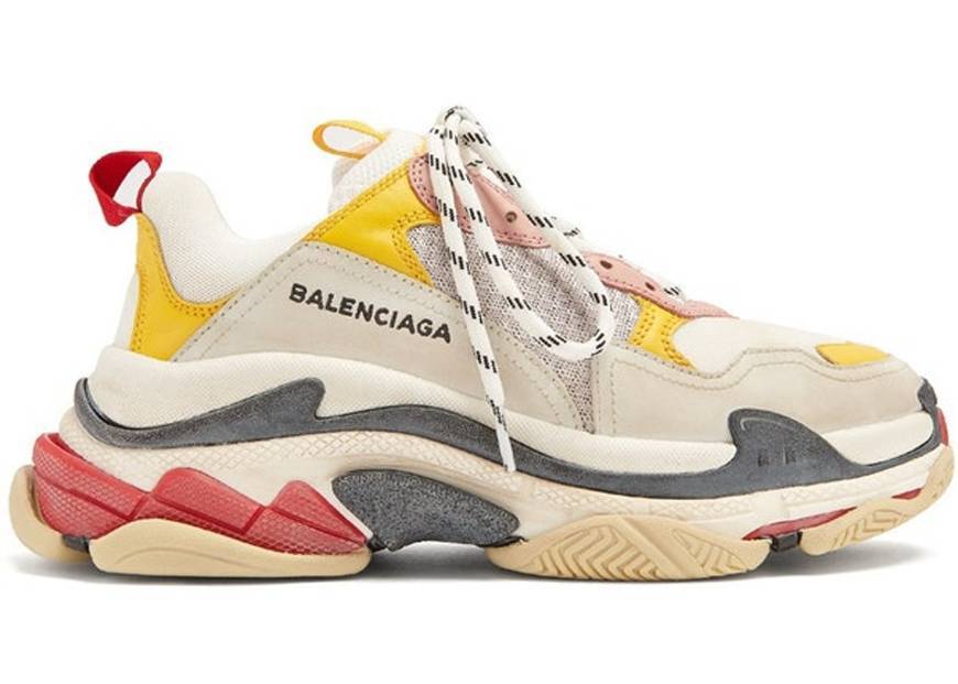 Social Balenciaga Triple S Cream yellow red 