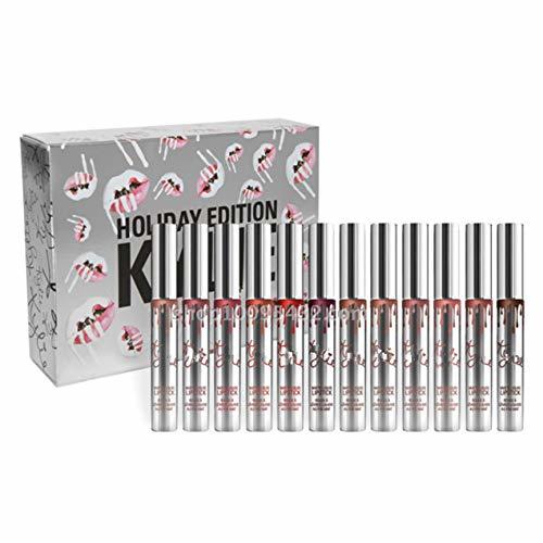 Belleza KYLIE Edición de Vacaciones 12 Unids Kit de Brillo de Labios Mate