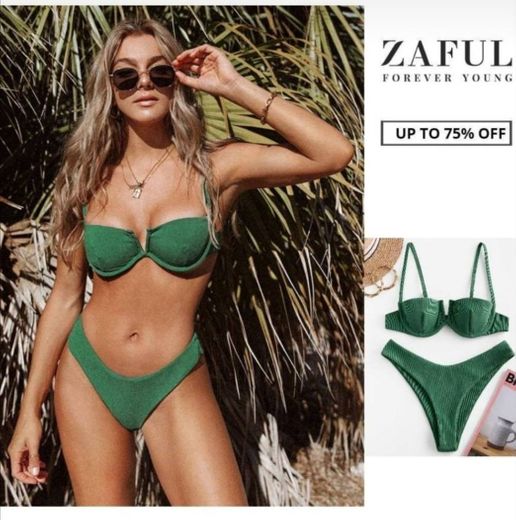 Bikini verde macio - ZAFUL