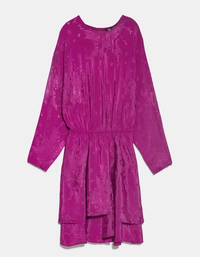 SATIN- FINISH JACQUARD DRESS 