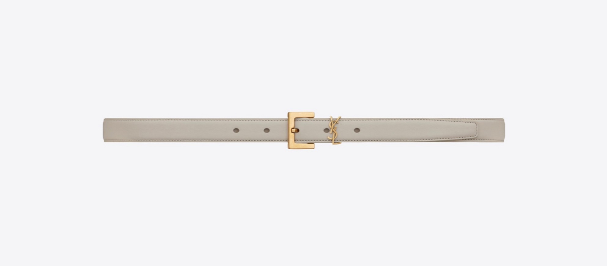 Product MONOGRAM NARROW BELT WITH SQUARE BUCKLE IN LACQUERED LEATHER