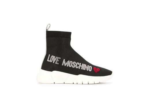 LOVE MOSCHINO
embellished lurex sneaker boots