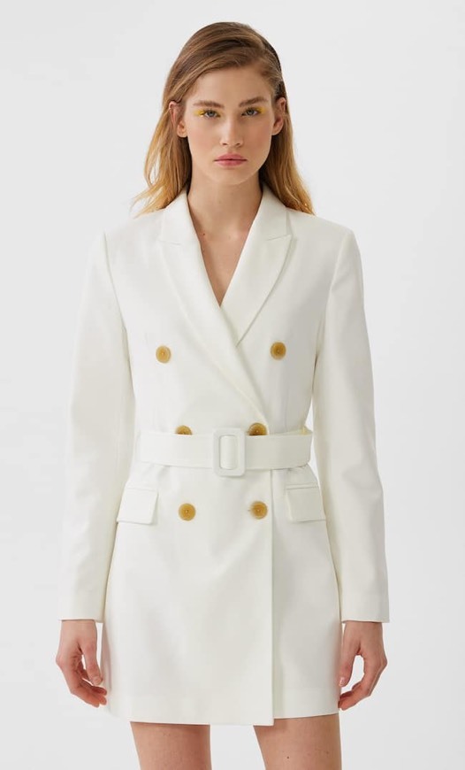 Social Blazer vestido com cinto 