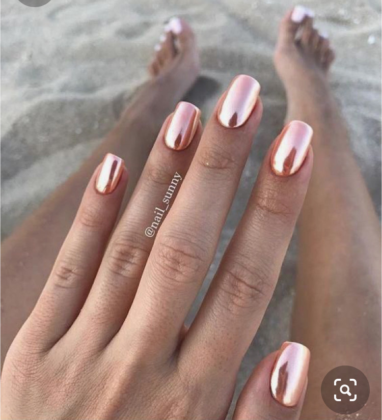 Moda Unhas metálicas