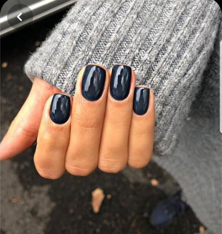 Fashion Unhas azul petróleo