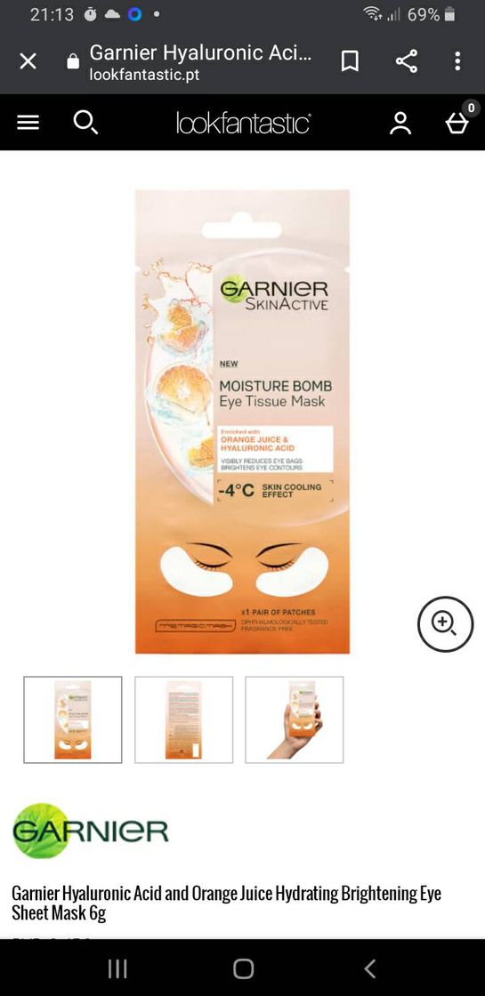 Producto Garnier Hyaluronic Acid and Orange Juice Hydrating