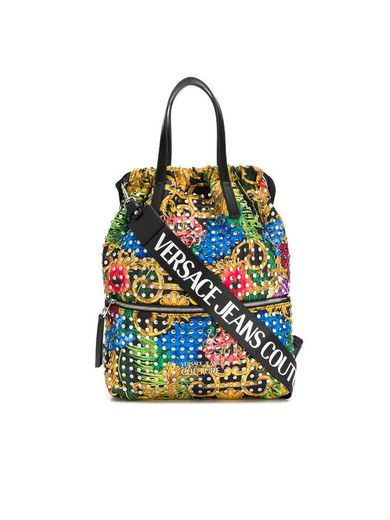 VERSACE JEANS COUTURE
baroque print studded backpack