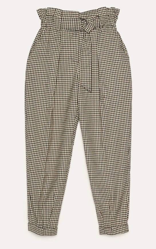 Social Calças slouchy com cinto aos quadrados
