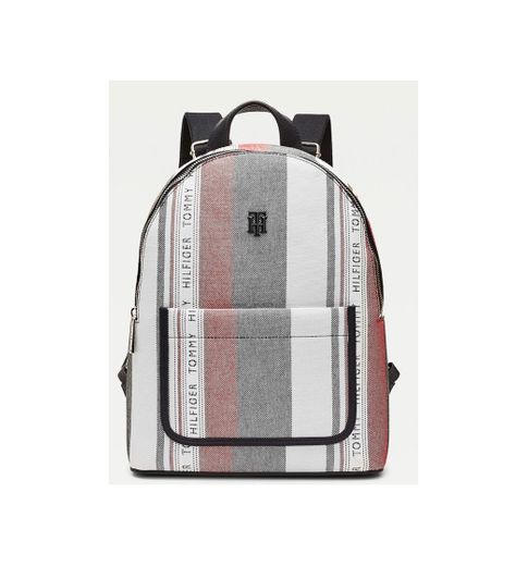 Multicolour Stripe Canvas Backpack