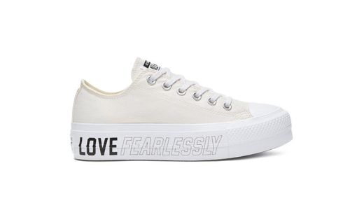 Women's Love Fearlessly Platform Chuck Taylor All Star Low T