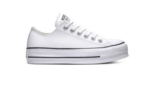 Chuck Taylor All Star Platform Clean Leather Low-Top White 