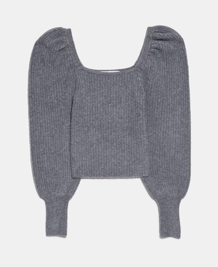 Sweater de malha com lã