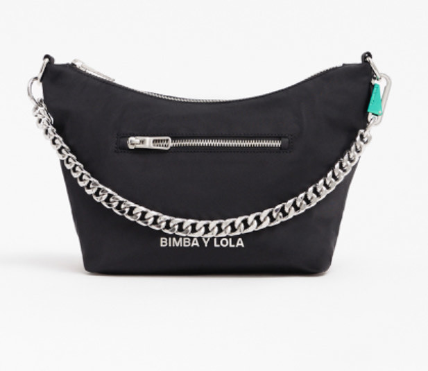 Social Mala de tiracolo de meia lua S bolso preta