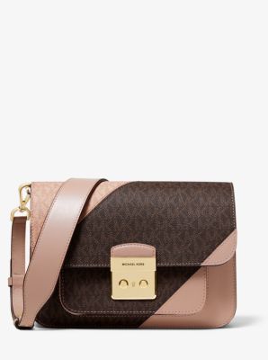 Product Sloan Editor Two-Tone Logo and Leather Shoulder Bag