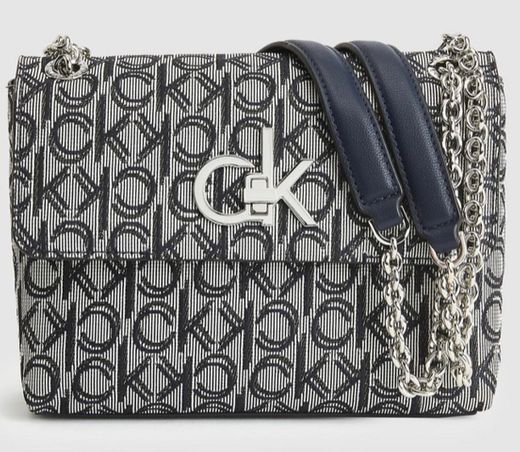 Logo Jacquard Convertible Shoulder Bag CALVIN KLEIN