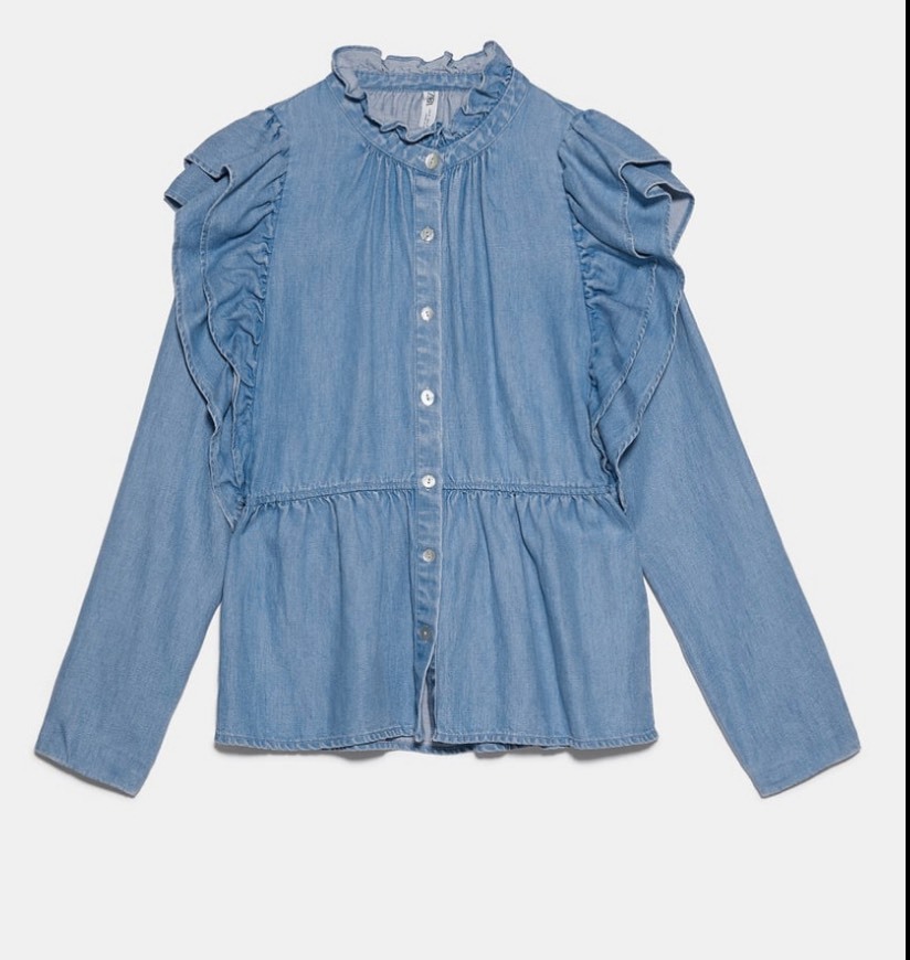 Producto Blusa denim com folhos