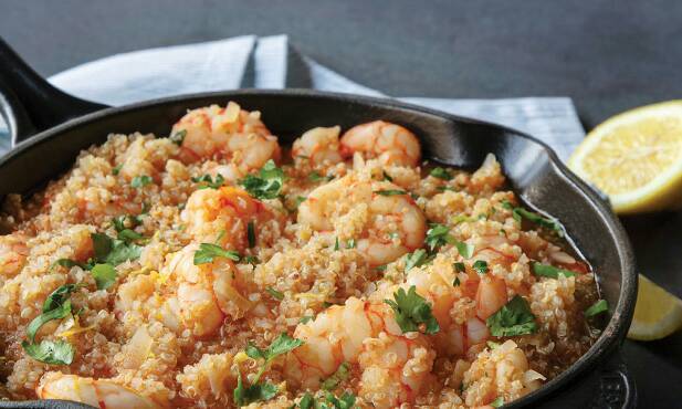 Social Quinoa com camarão 