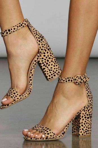 Sandália leopardo 