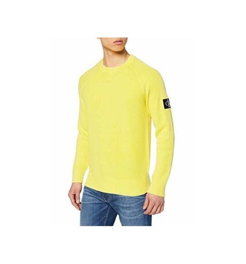 Calvin Klein Overdyed Sweater Sudadera, Amarillo