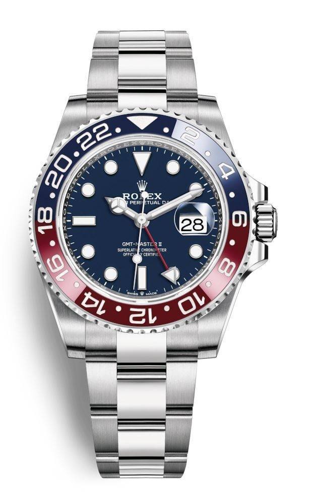 Moda Rolex Pepsi Blue and Red