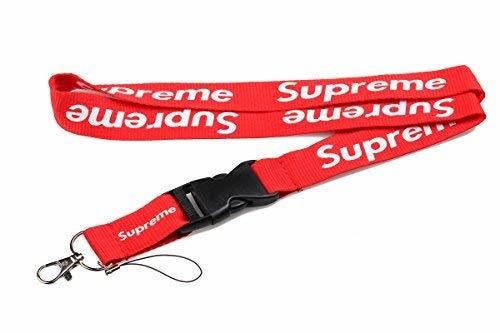 Supreme Lanière double face rouge style urbain branché Peut servir de porte-clés