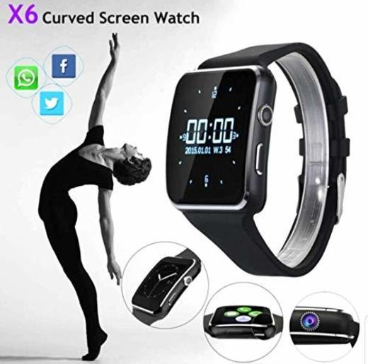 Smartwatch Bluetooth Hombre Reloj Inteligente con Whatsapp Smartwatches con Cámara Pantalla Táctil