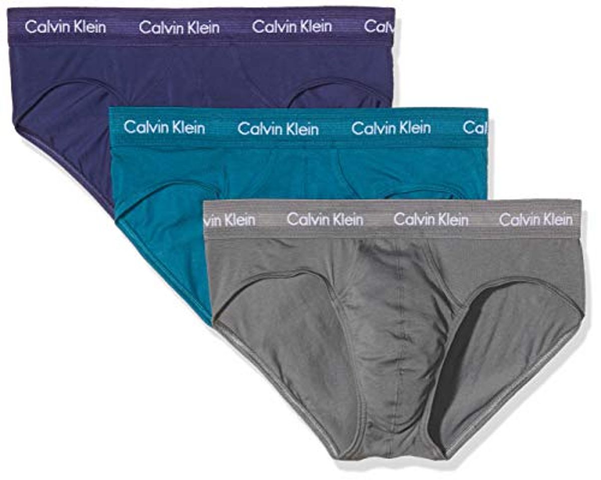 Fashion Calvin Klein Hip Brief 3PK Bóxer, Azul