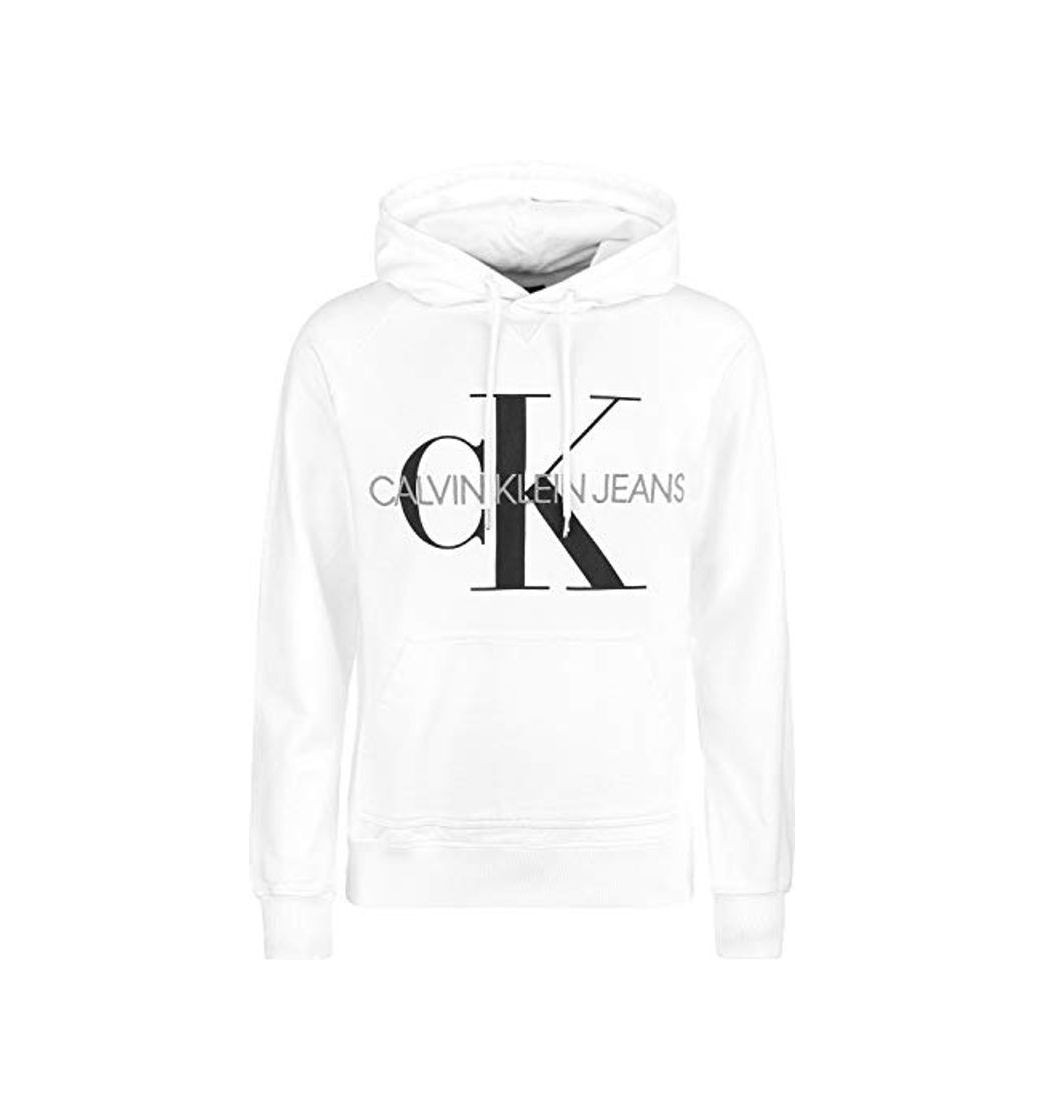 Social Calvin Klein Jeans Washed Relaxed Monogram Sudadera con Capucha Bright White