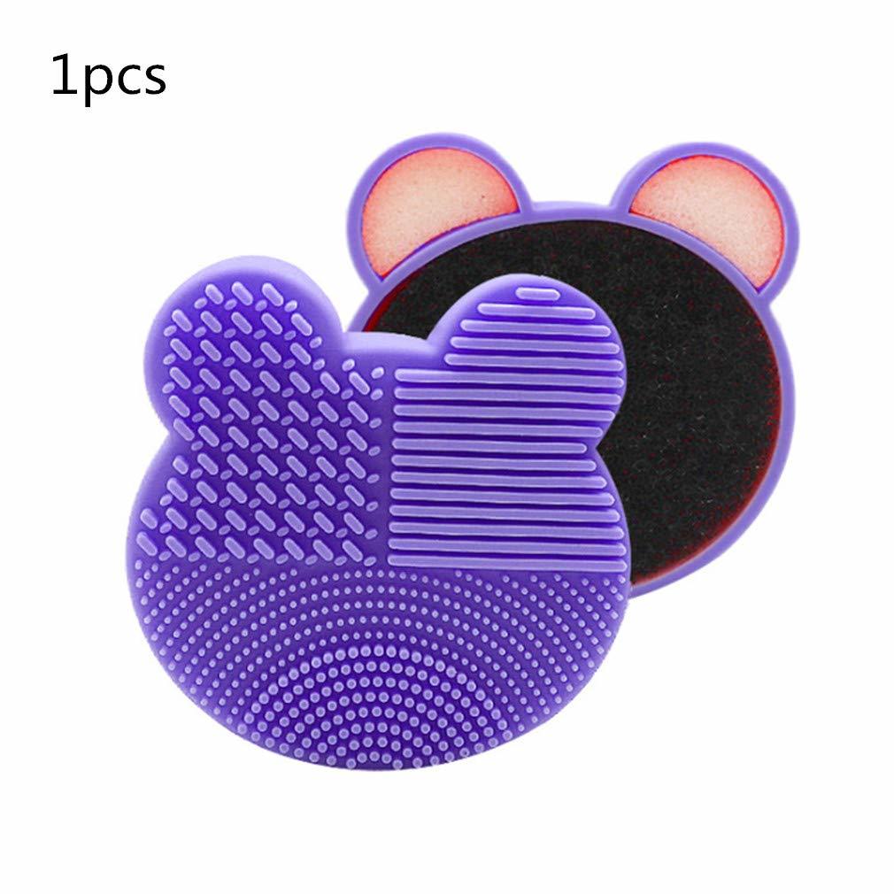 Products Pink Oso Limpiador de Pinceles de Maquillaje 2 en 1 Silicona