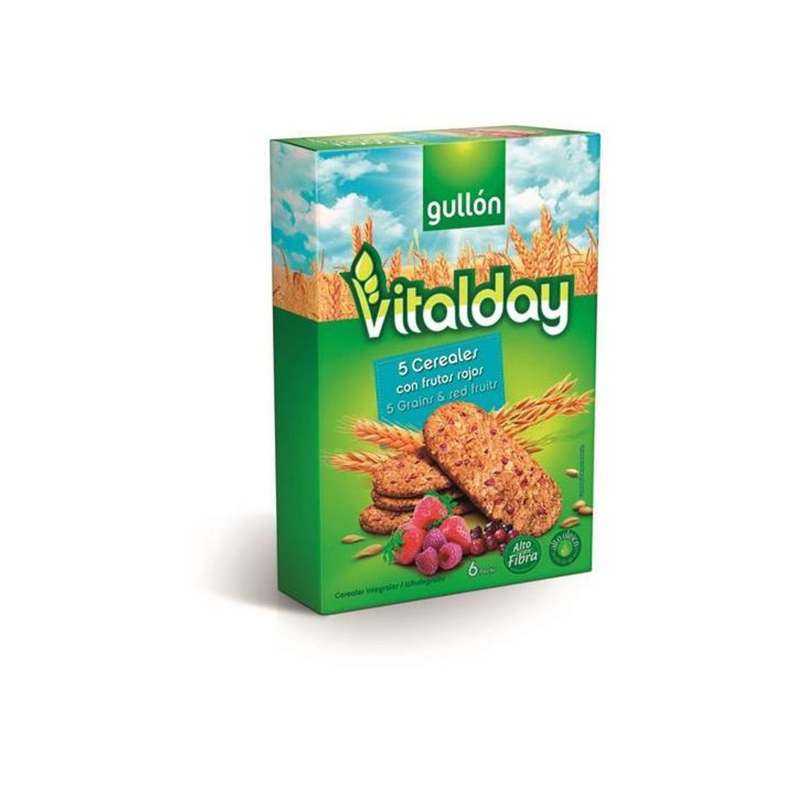 Product Bolachas Vitalday Cereais com Frutos Vermelhos Gullón vegan 