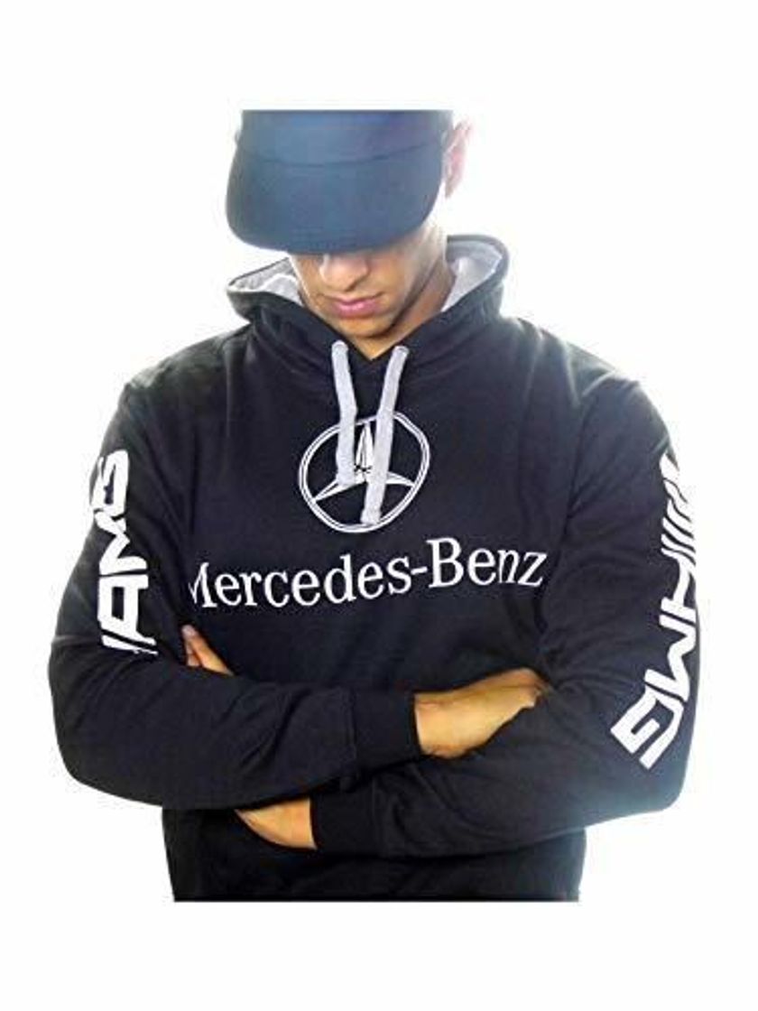 Fashion Sudadera Mercedes-Benz AMG, Color Negro, Fabricado y enviado Desde España