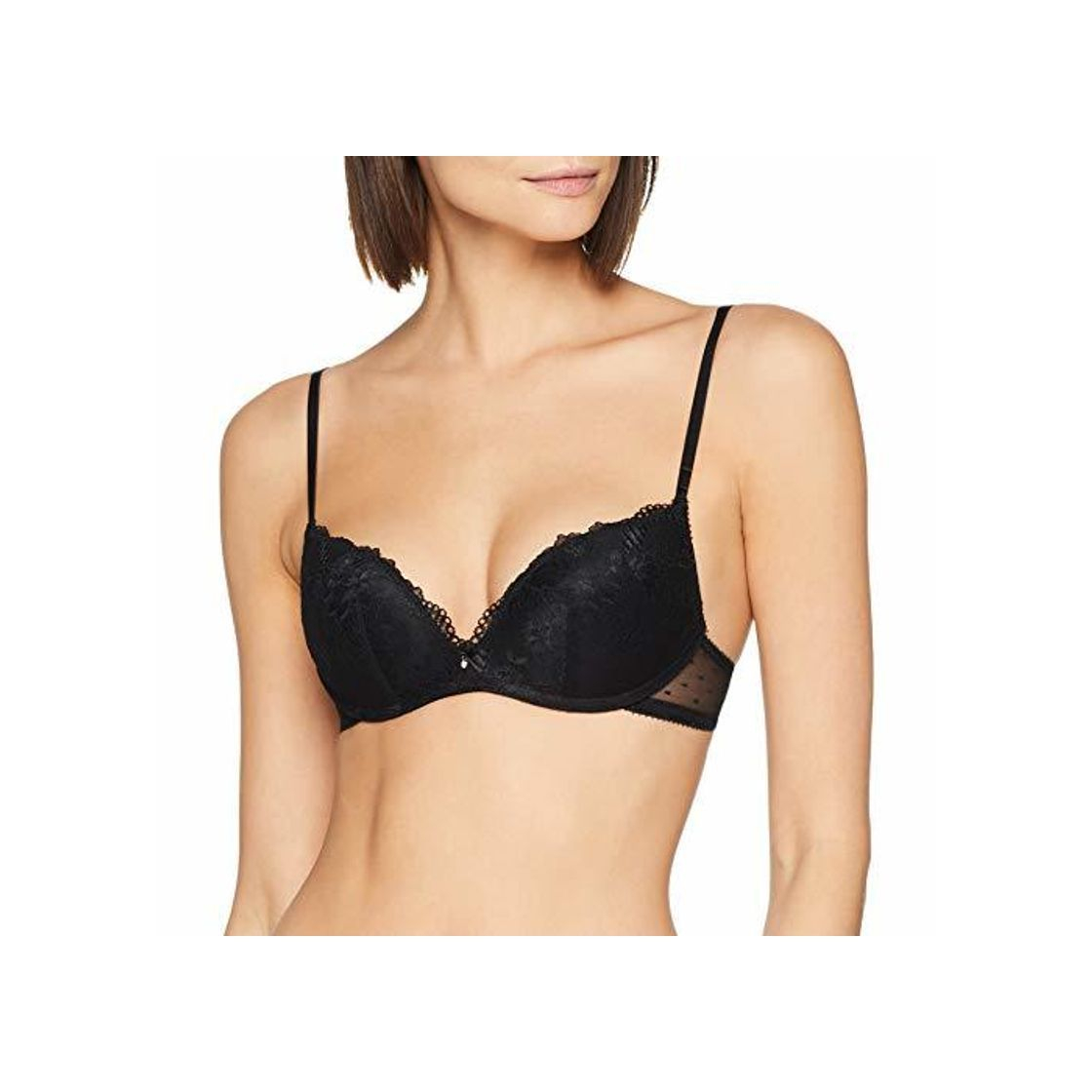 Social Women's Secret MST Lace Sbup Blk N/W Sujetador con Push-up, Negro