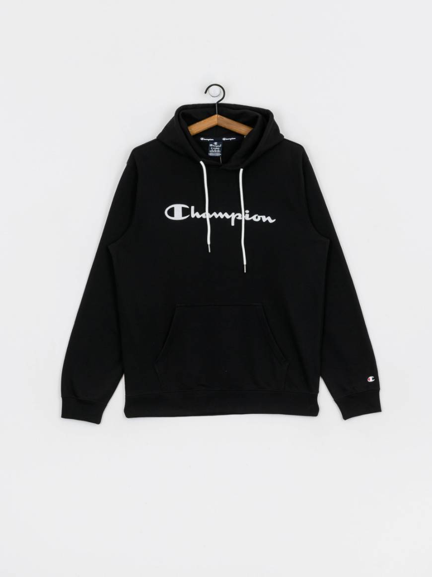 Moda Hoodie preto Champion