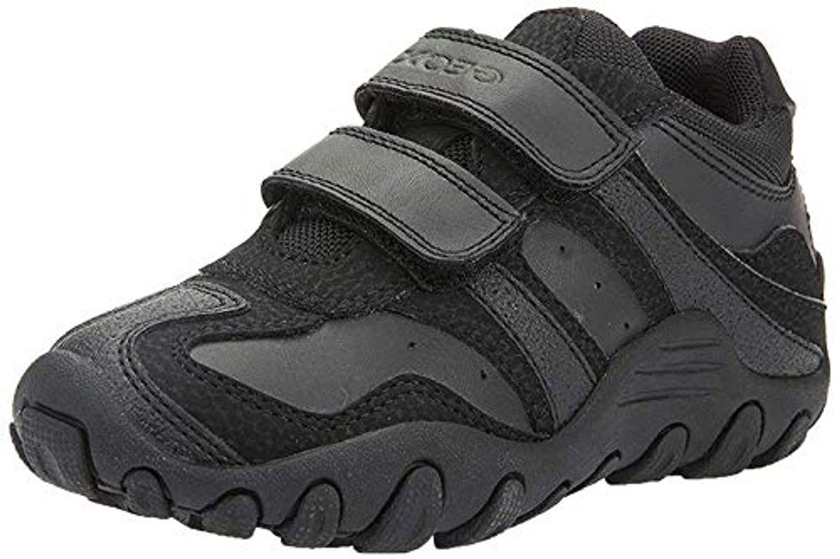 Moda Geox J Crush M, Zapatillas para Niños, Negro