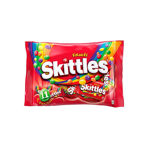 SKITTLES CHEWY FRUIT FLAVOUR CANDIES IN CRISP SUGAR SHELL FUN SIZE PACK