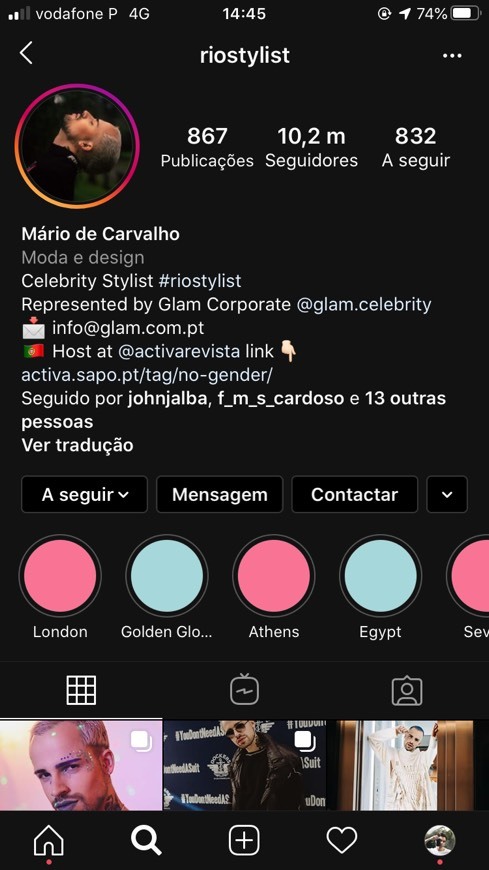 Social Mario de Carvalho | riostylist